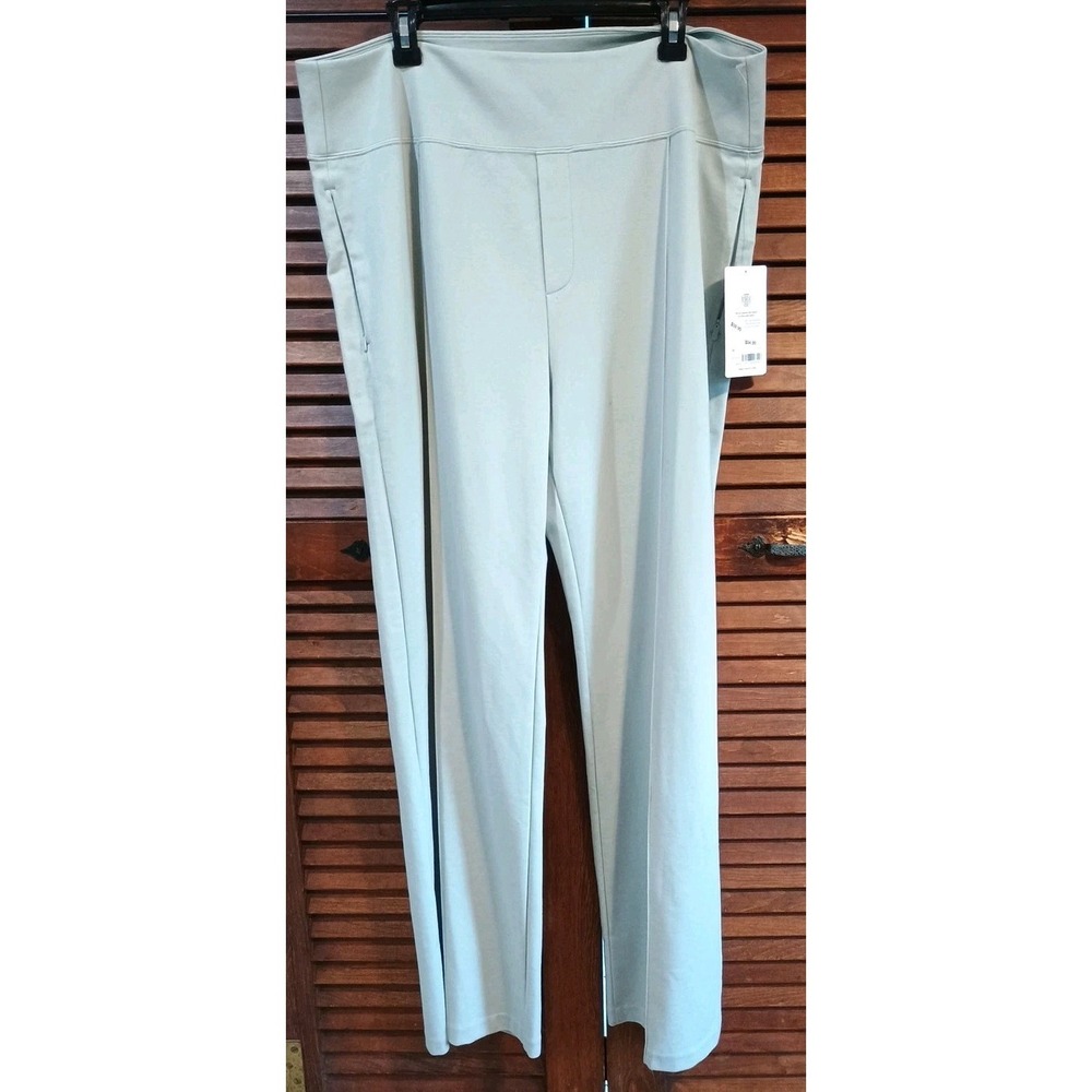NWT Athleta  Eastbound Wide‎ Leg Pant-Coast Grey Size 20 New 2 Pockets Casual